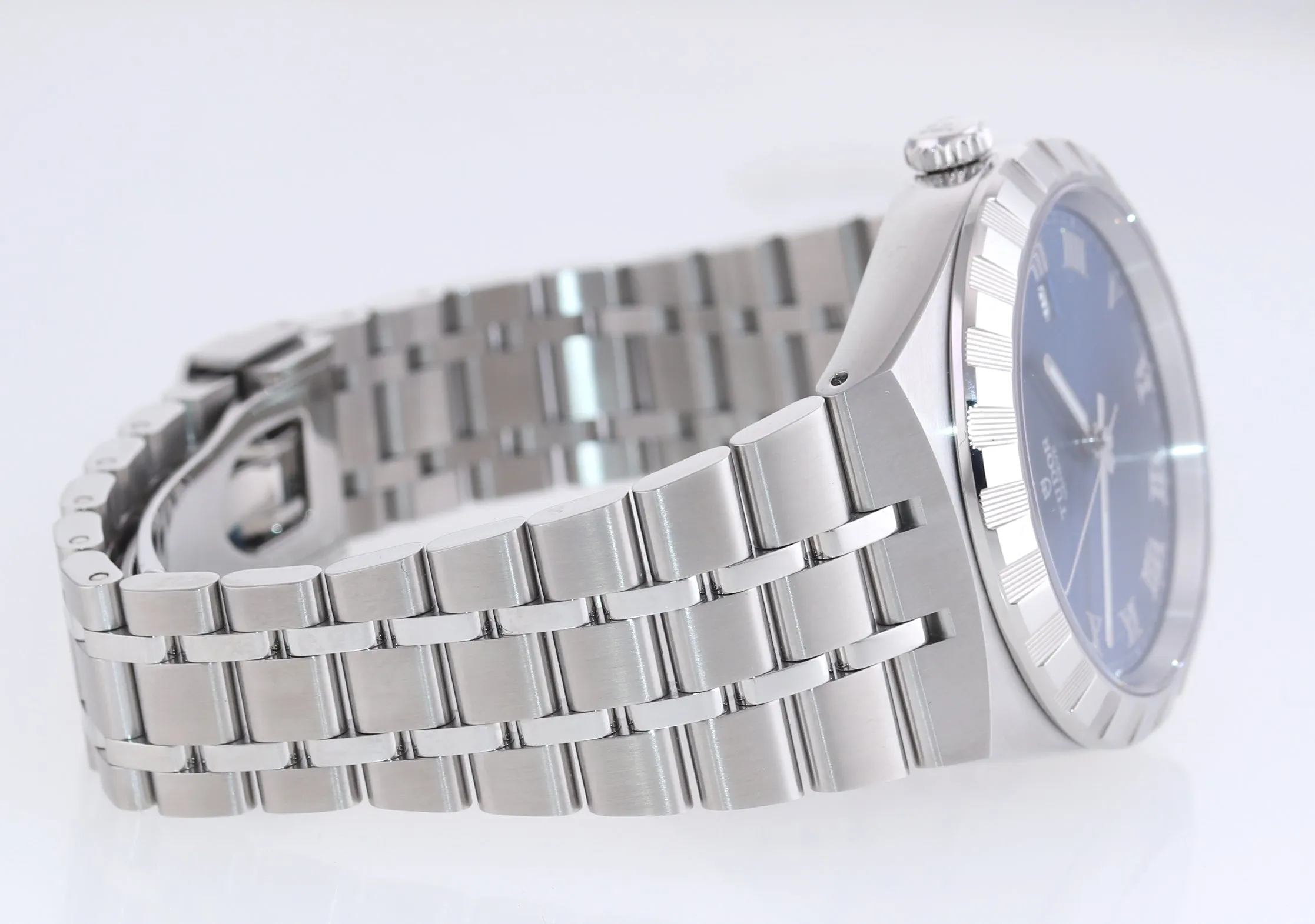 2021 PAPERS Tudor Royal Day Date 28600 Blue Roman 41mm Steel Watch