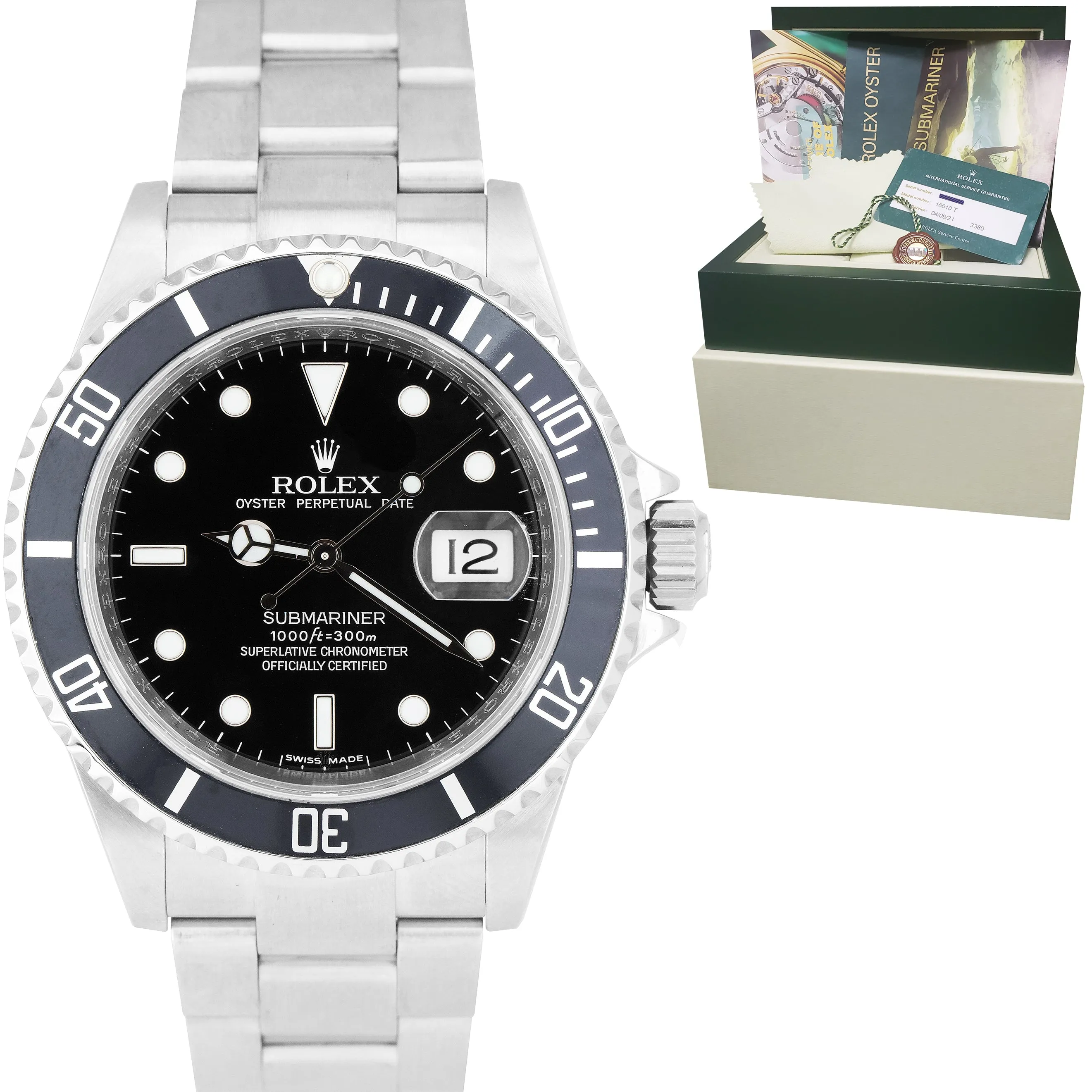2021 RSC Rolex Submariner Date REHAUT Stainless Steel Pre-Ceramic Watch 16610 T