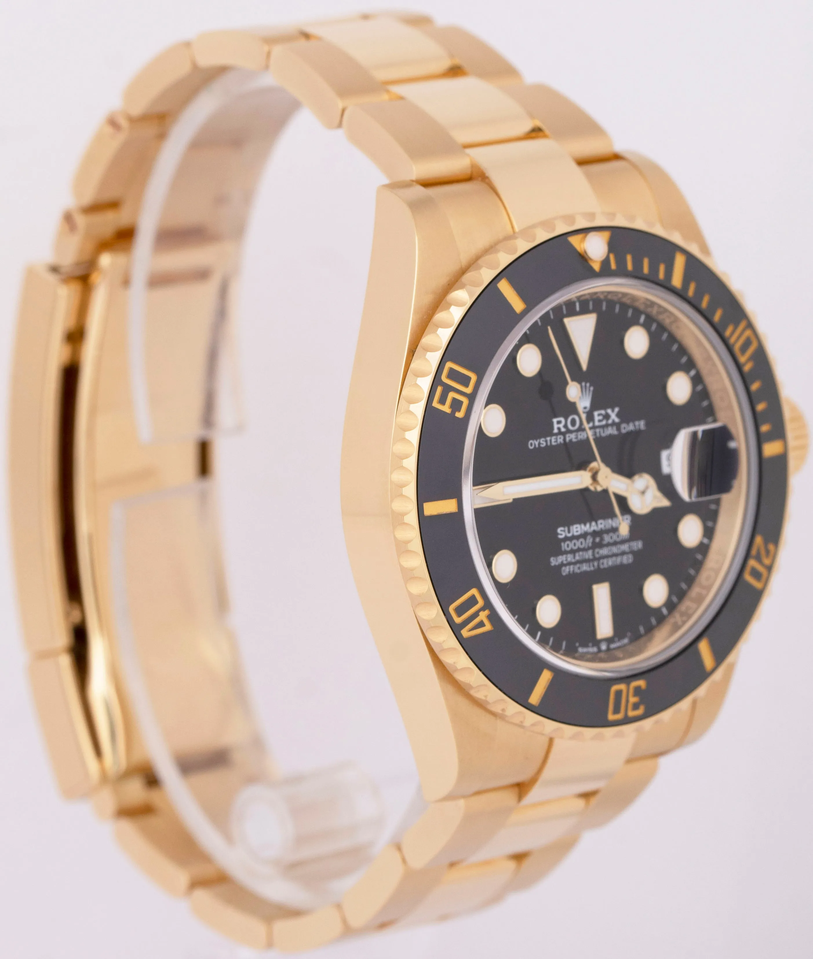 2023 NEW PAPERS Rolex Submariner Date 41mm 18K Gold Black Watch 126618 LN BOX