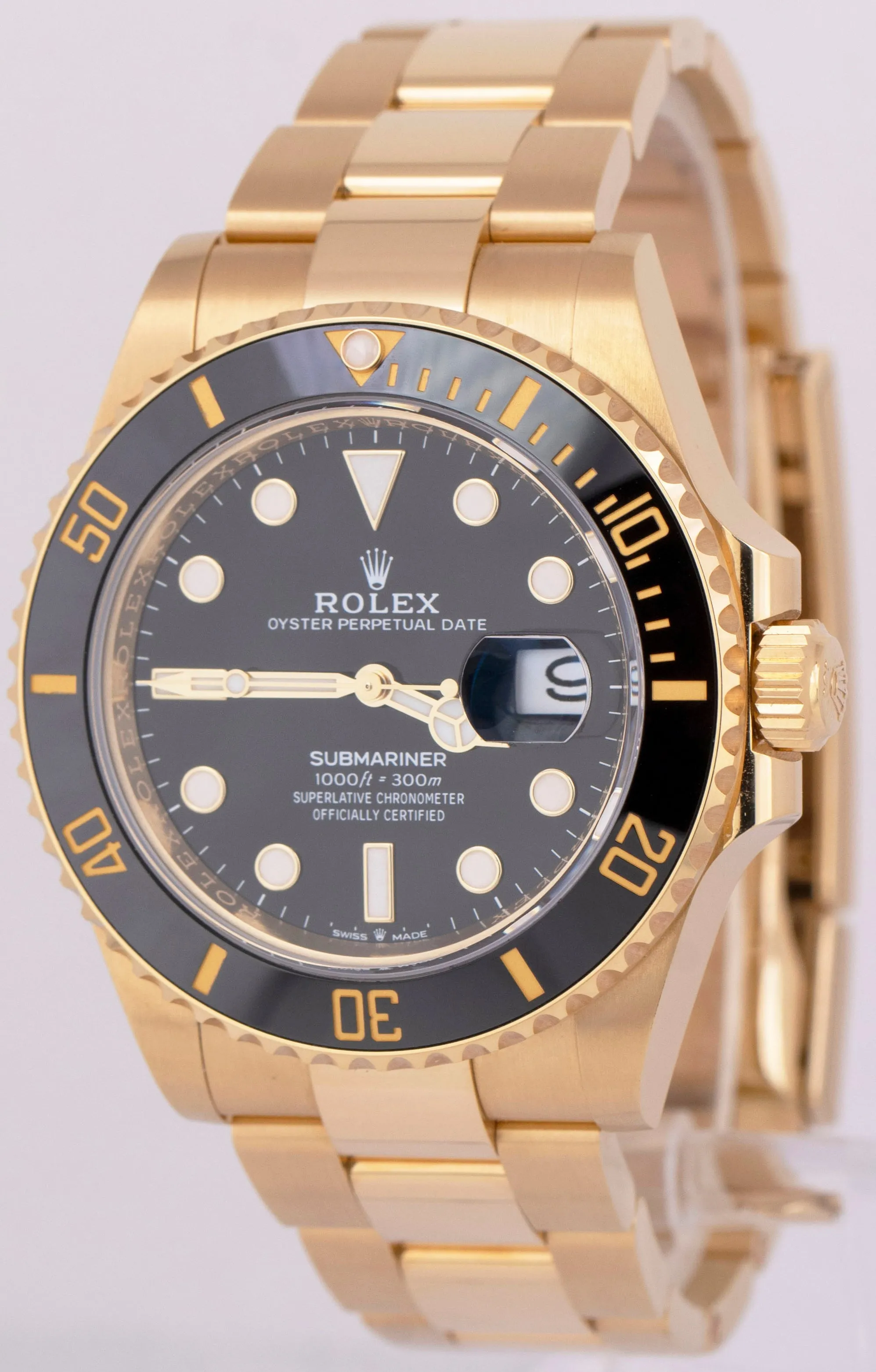 2023 NEW PAPERS Rolex Submariner Date 41mm 18K Gold Black Watch 126618 LN BOX