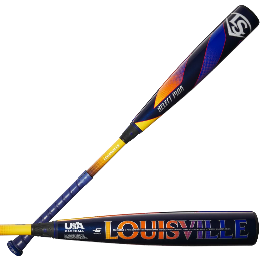 2025 Louisville Slugger Select PWR (-5) 2 5/8" USA Baseball Bat: WBL4010010