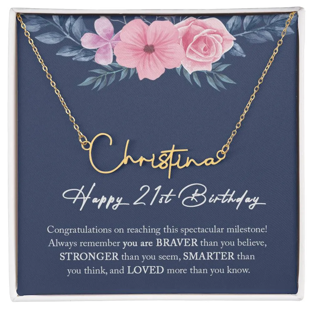 21st Birthday Gift For Her, 21st Birthday Gift for Daughter, Best Friend 21st Birthday, 21st Birthday Necklace, 21st Birthday Jewelry