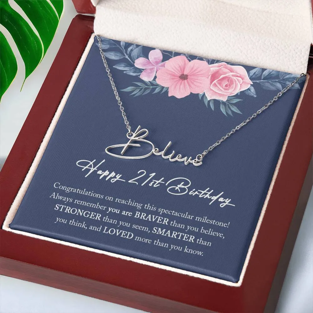 21st Birthday Gift For Her, 21st Birthday Gift for Daughter, Best Friend 21st Birthday, 21st Birthday Necklace, 21st Birthday Jewelry