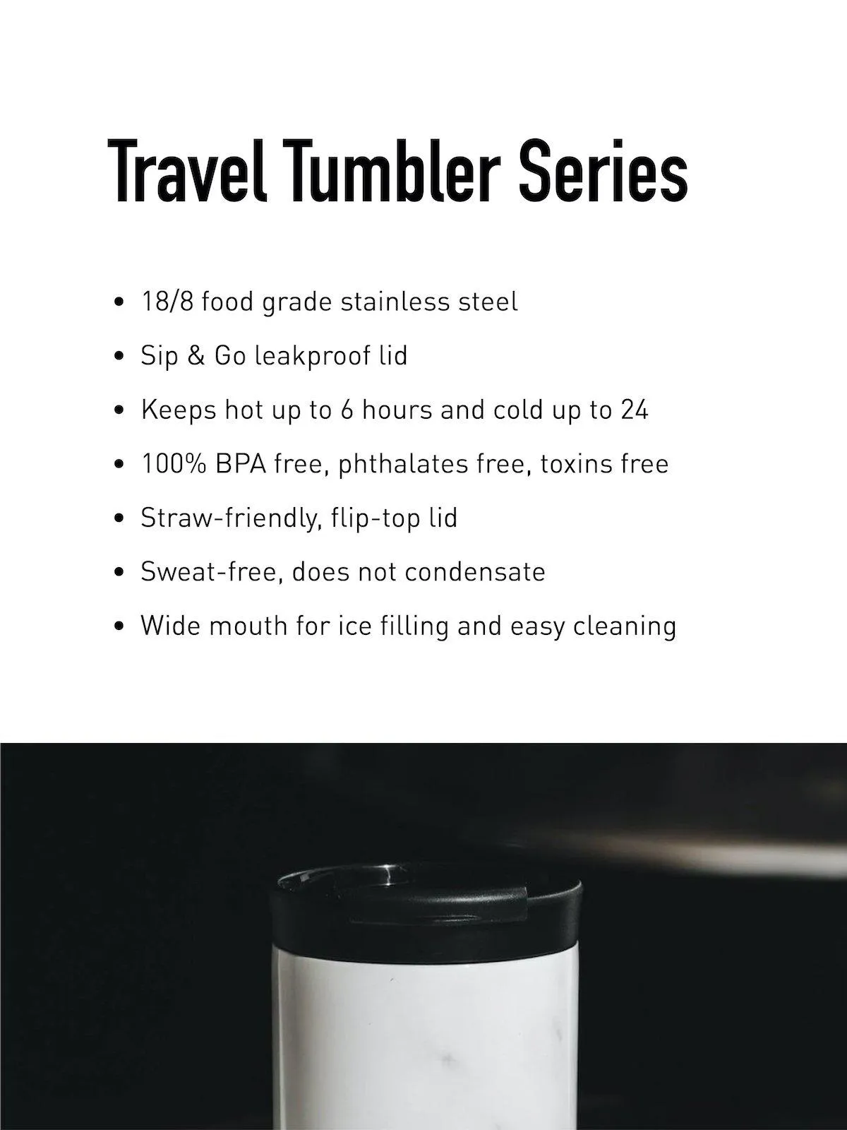 24Bottles Travel Tumbler with Sport Lid Atlas 600ml