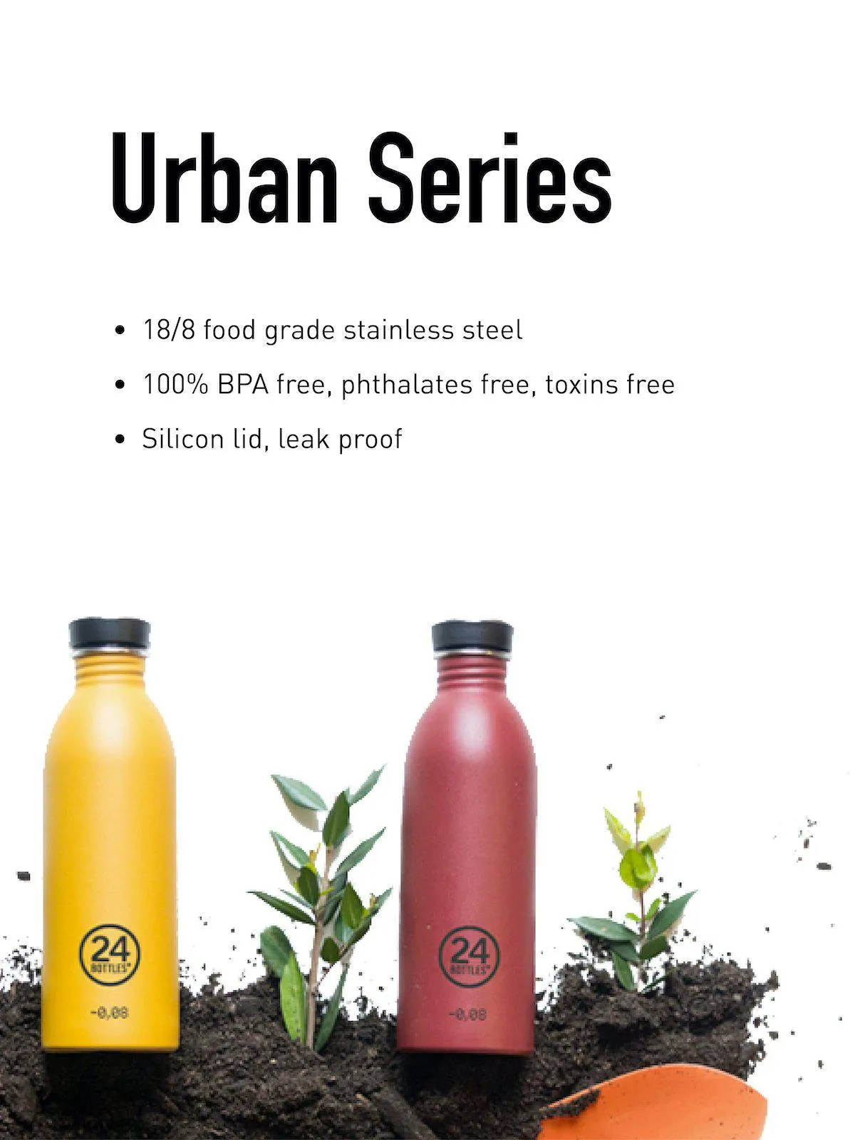 24Bottles Urban Bottle With Sports Lid Artemis 500ml