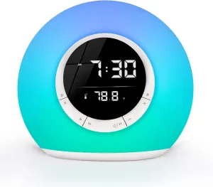 3-in-1 Night Light Clock with Bluetooth Speaker