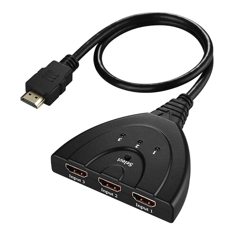3 Port HDMI Cable Switch for Electronics