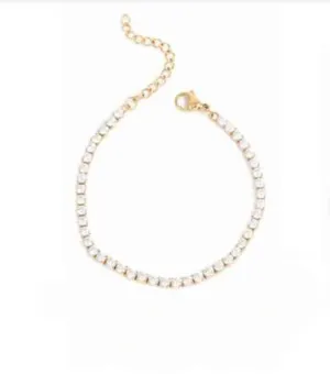 3047-0006 Bracelet Steel Crystal - Gold.*