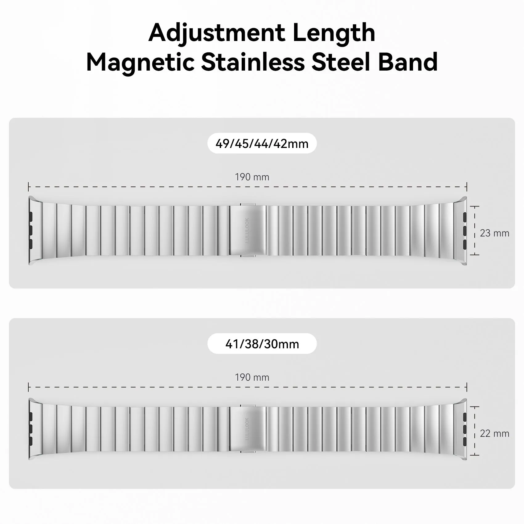 316L Stainless Steel Band with Magnetic Clasp