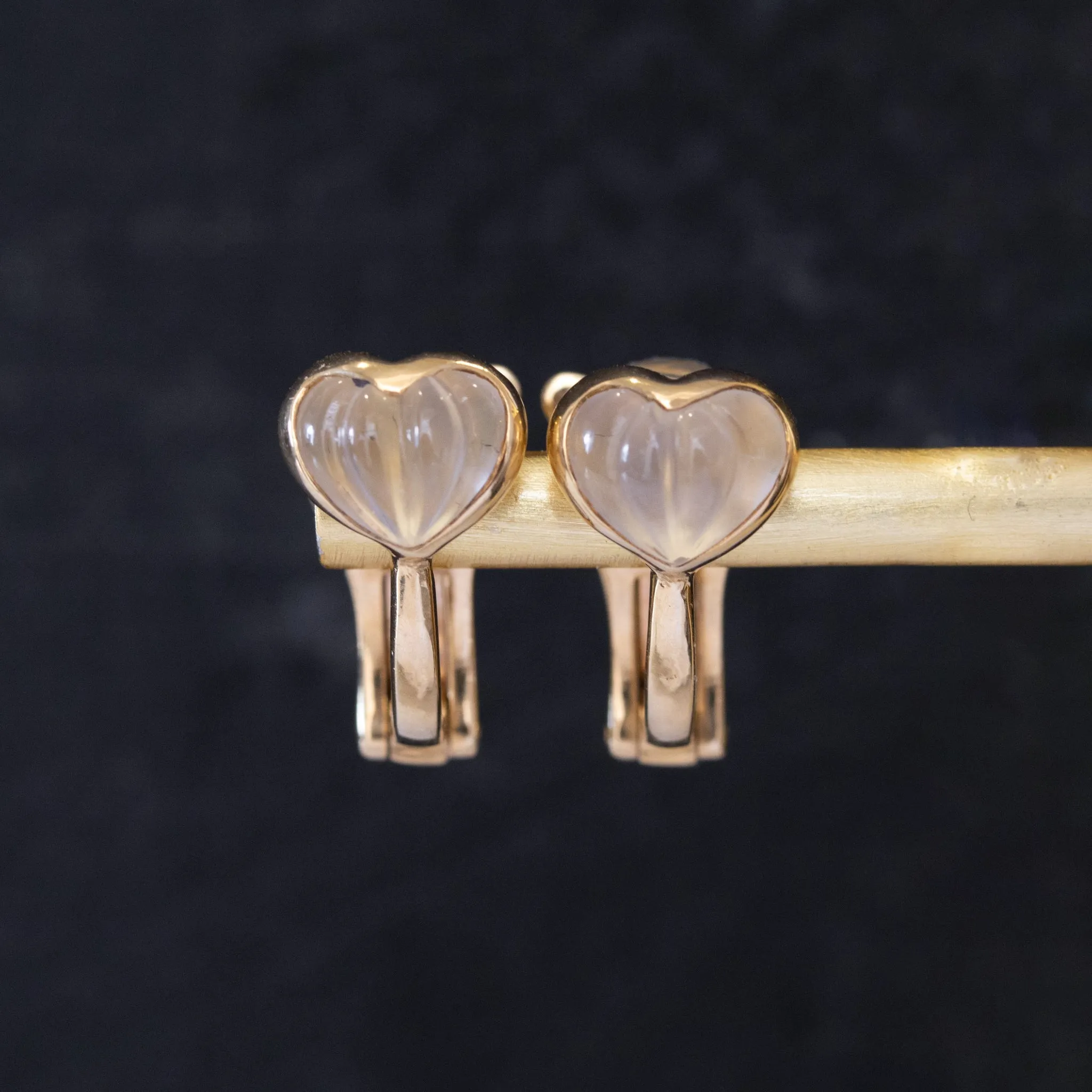 3.50ctw Vintage Boucheron Heart Earrings