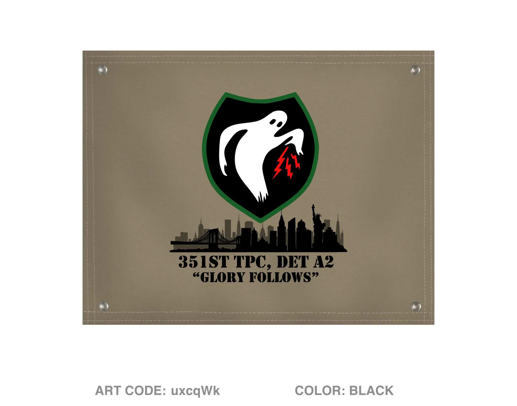 351 Tactical Psyop Company, 2nd Detachment Banner Flag - uxcqWk