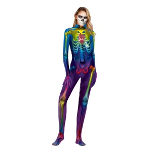 3D Digital Print Colorful Skull Costume