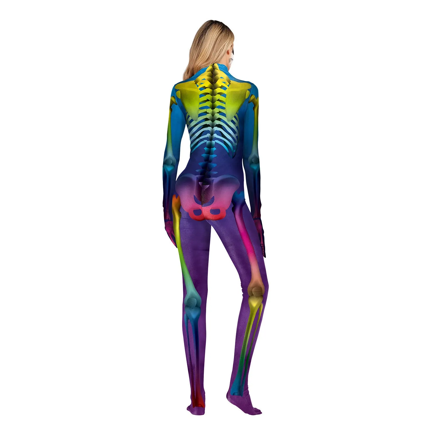 3D Digital Print Colorful Skull Costume