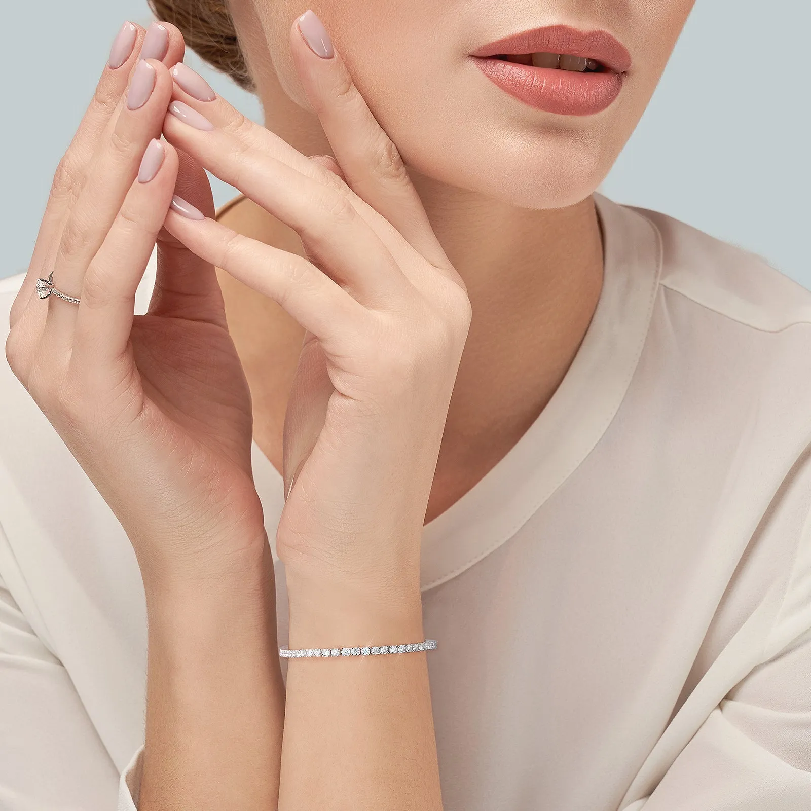 3mm Moissanite Tennis Bracelet S925 KRKC