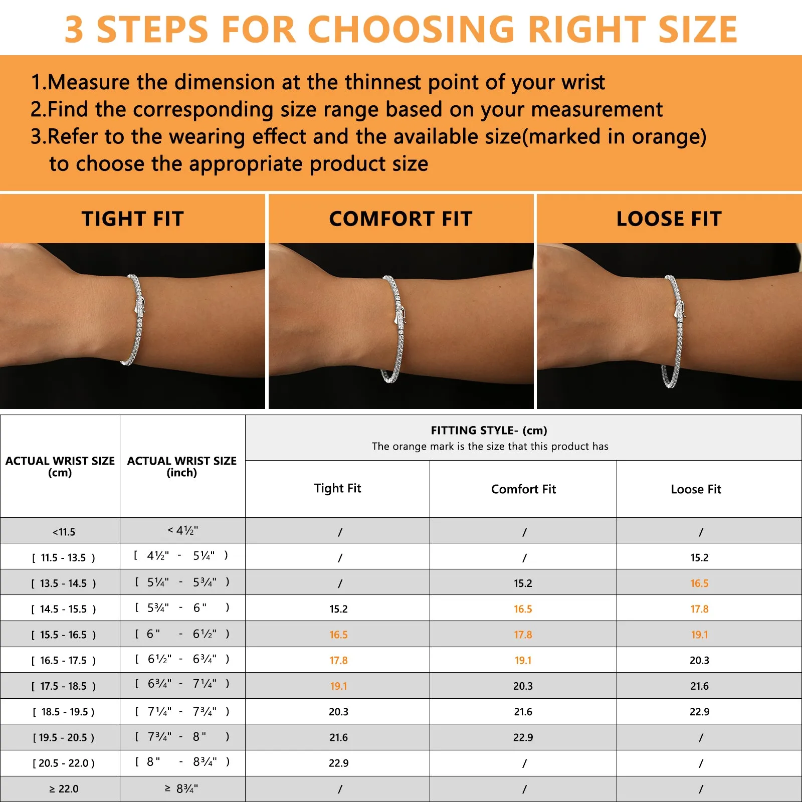 3mm Moissanite Tennis Bracelet S925 KRKC