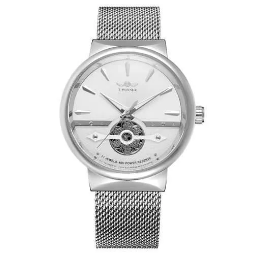 427 3D Scale Design Stainless Automatic Mechanical Watch