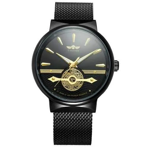 427 3D Scale Design Stainless Automatic Mechanical Watch