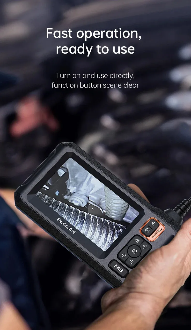 4.3 Inch Endoscope Camera HD 1080P 4.3 "Single Dual Lens 8MM Car Inspection Borescope IP67 Waterproof Sewer Camera with 8 leds