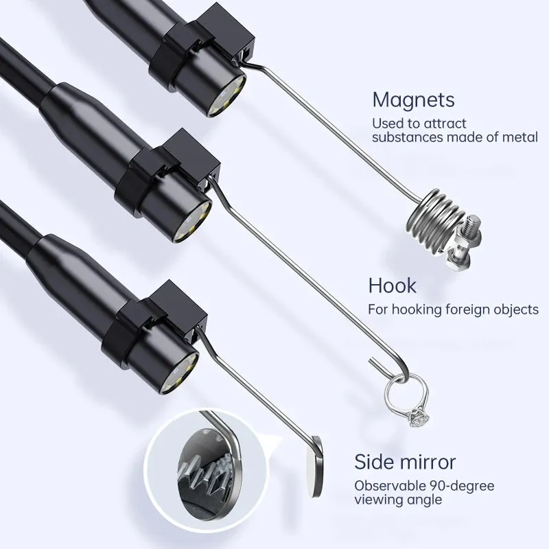 4.3 Inch Endoscope Camera HD 1080P 4.3 "Single Dual Lens 8MM Car Inspection Borescope IP67 Waterproof Sewer Camera with 8 leds