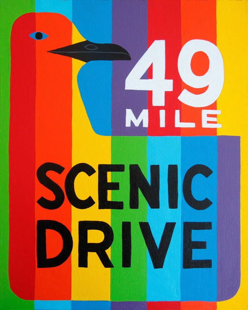 49 Mile Scenic Drive Digital Print