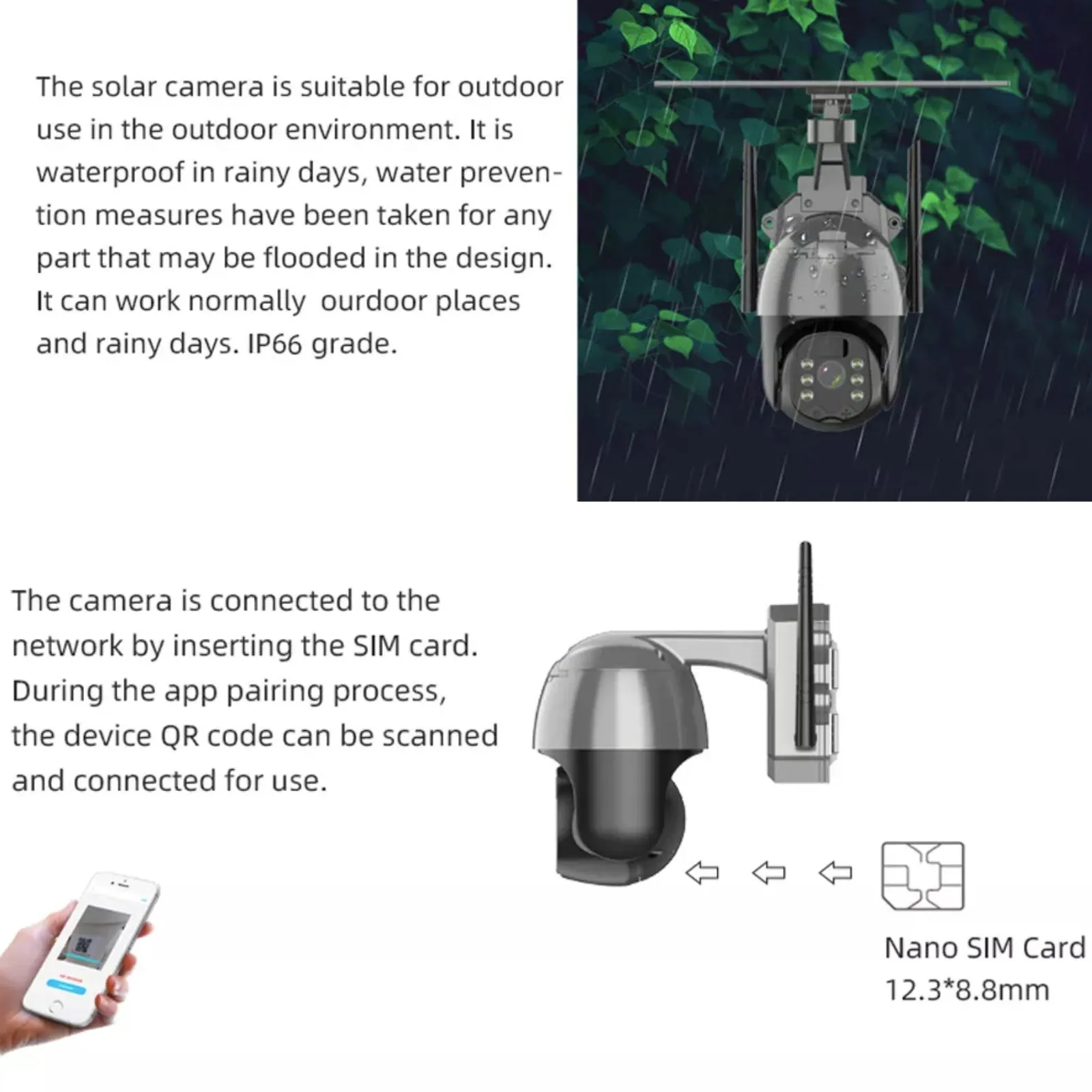 4G Wireless Solar Camera 4MP High Definition 1080p Video Recorder Day/Night Security System
