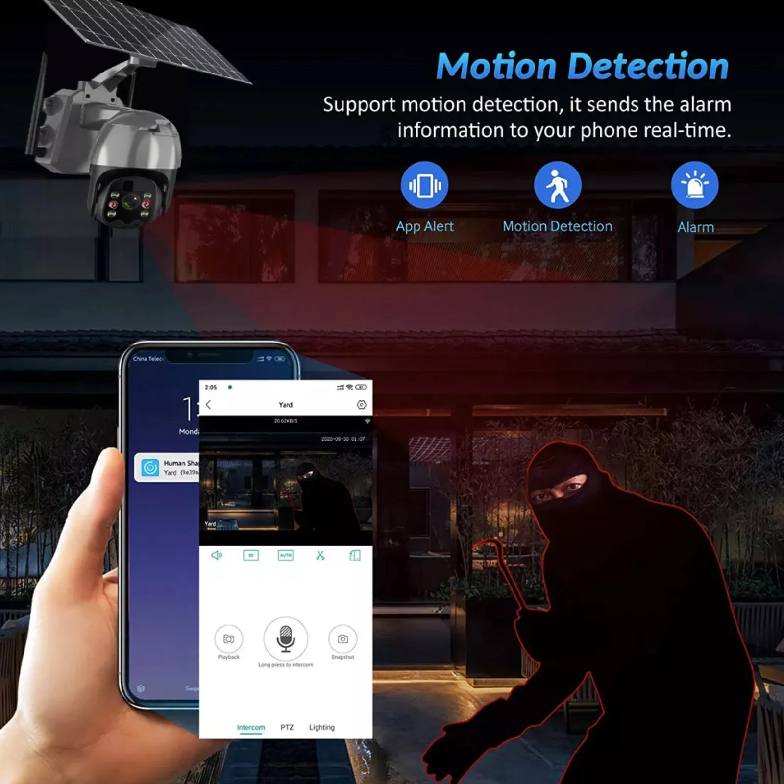 4G Wireless Solar Camera 4MP High Definition 1080p Video Recorder Day/Night Security System