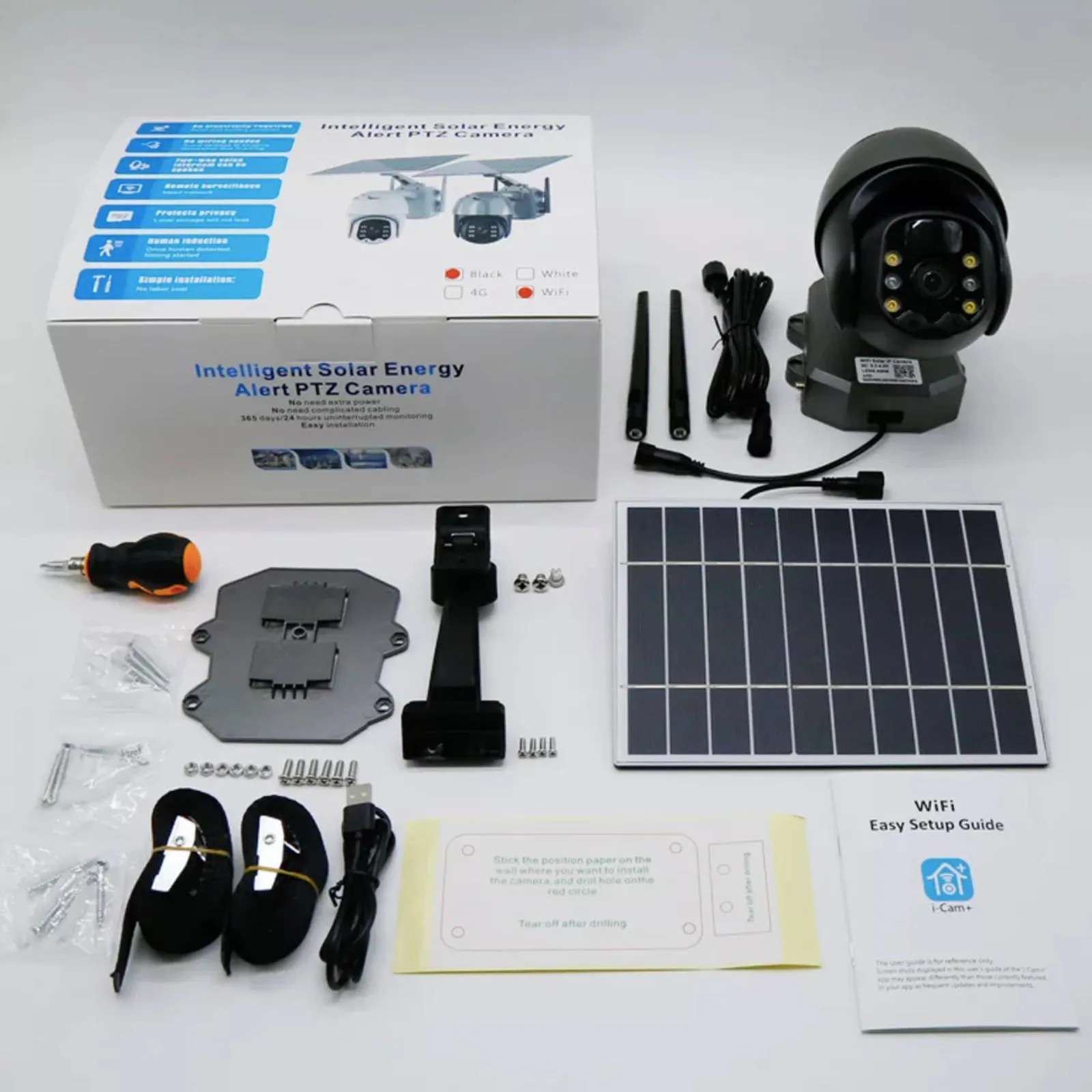 4G Wireless Solar Camera 4MP High Definition 1080p Video Recorder Day/Night Security System