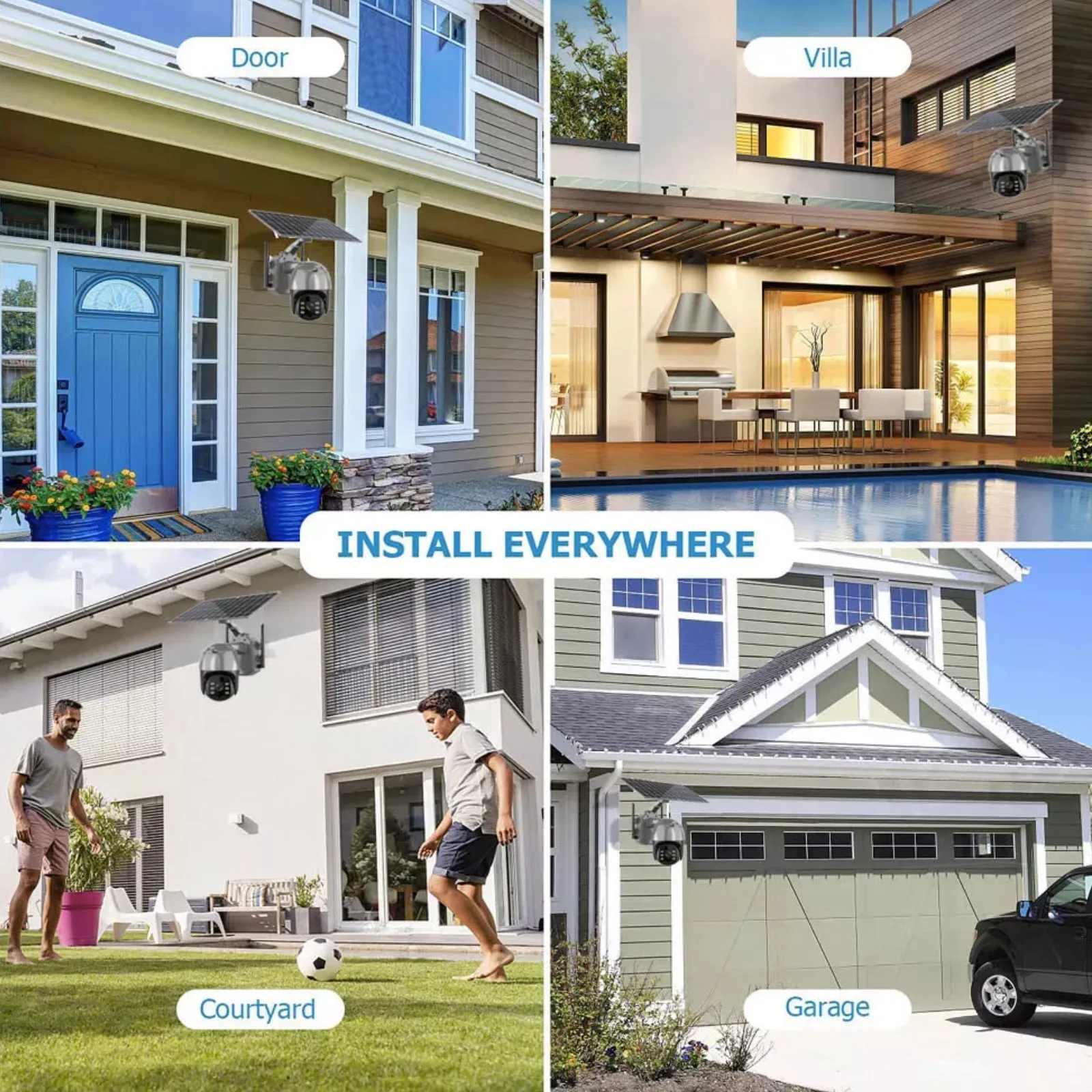 4G Wireless Solar Camera 4MP High Definition 1080p Video Recorder Day/Night Security System