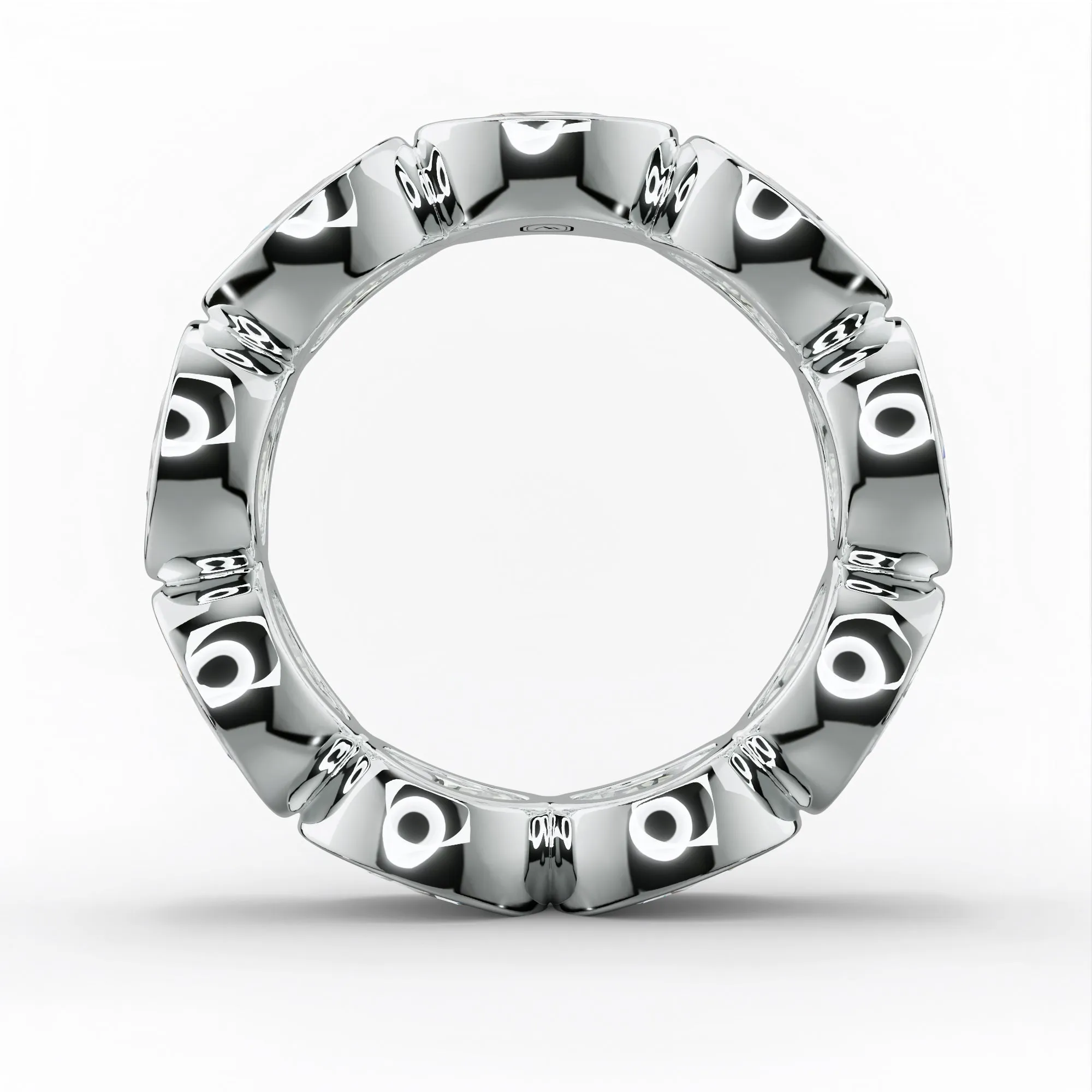 5.0 Carat East West Oval Cut Bezel Set Diamond Eternity Band