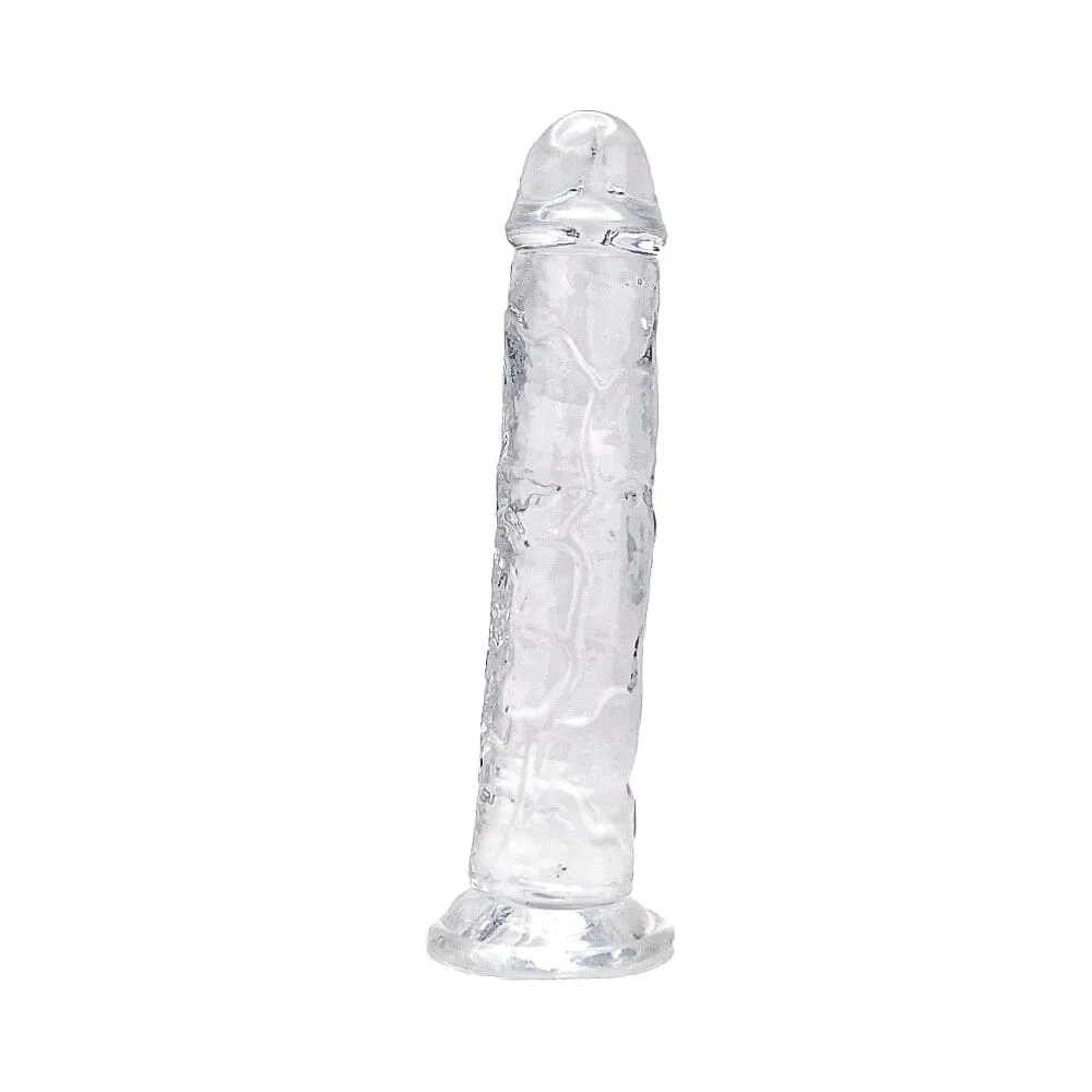 7.5 Inch Clear Suction Cup Dildo - Hands-Free Pleasure