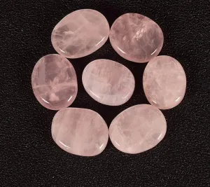 7pcs Flat Natural Crystal Palm Stone