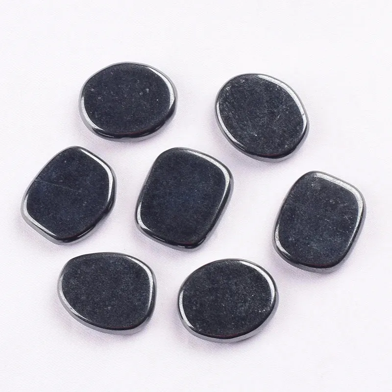 7pcs Flat Natural Crystal Palm Stone