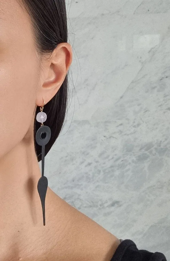 a time for everything | vintage clock hand statement earrings