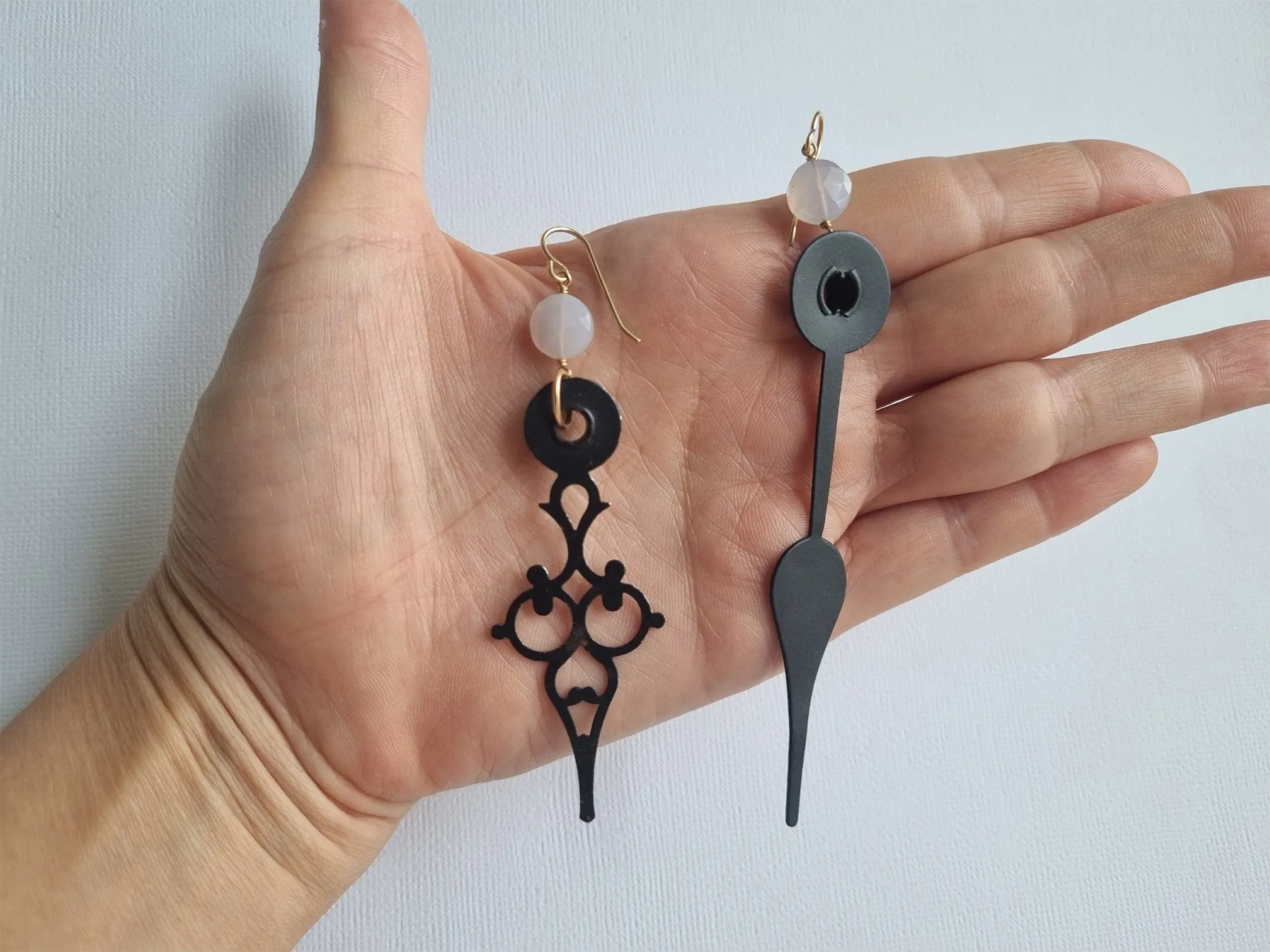 a time for everything | vintage clock hand statement earrings