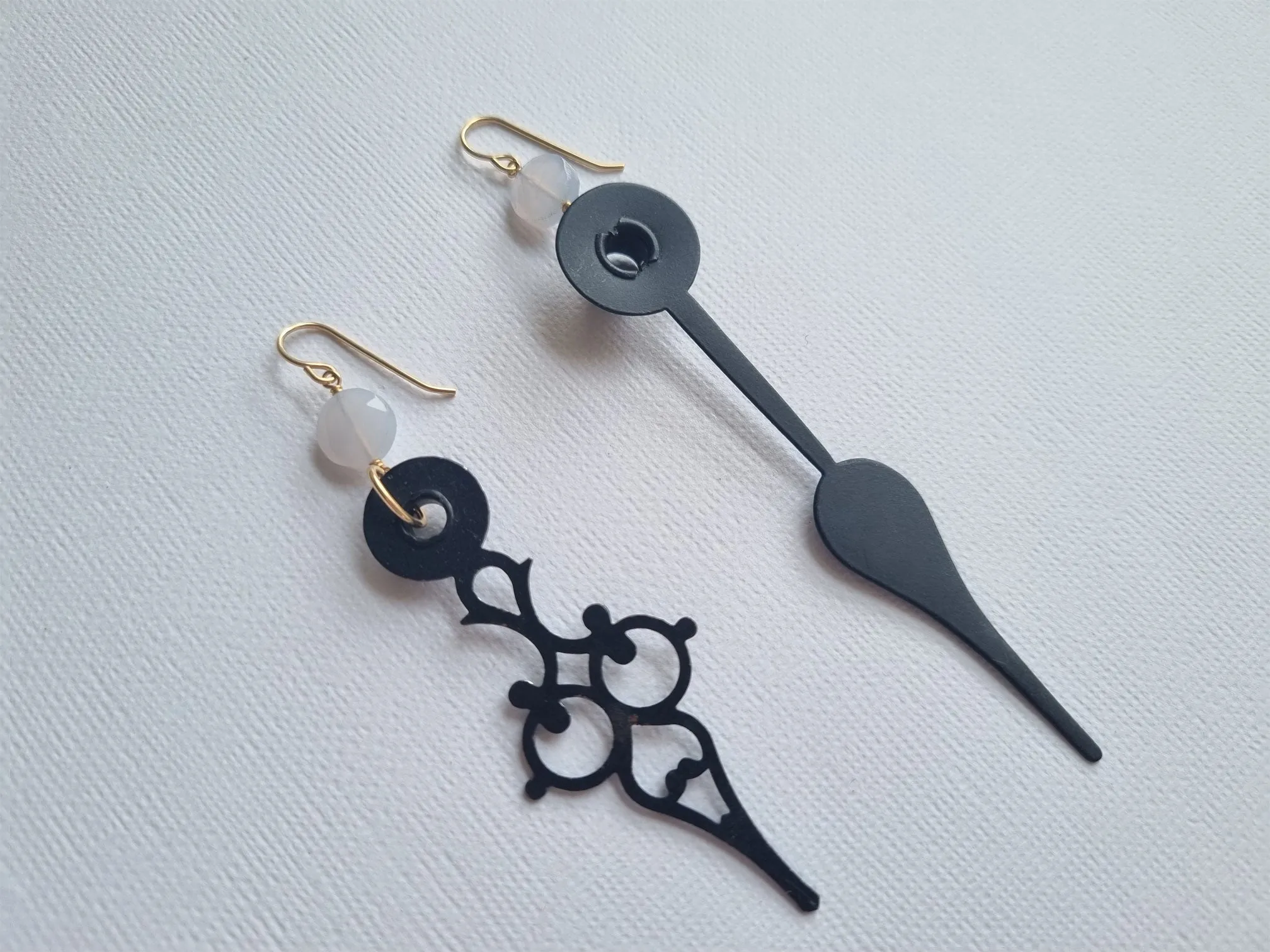 a time for everything | vintage clock hand statement earrings