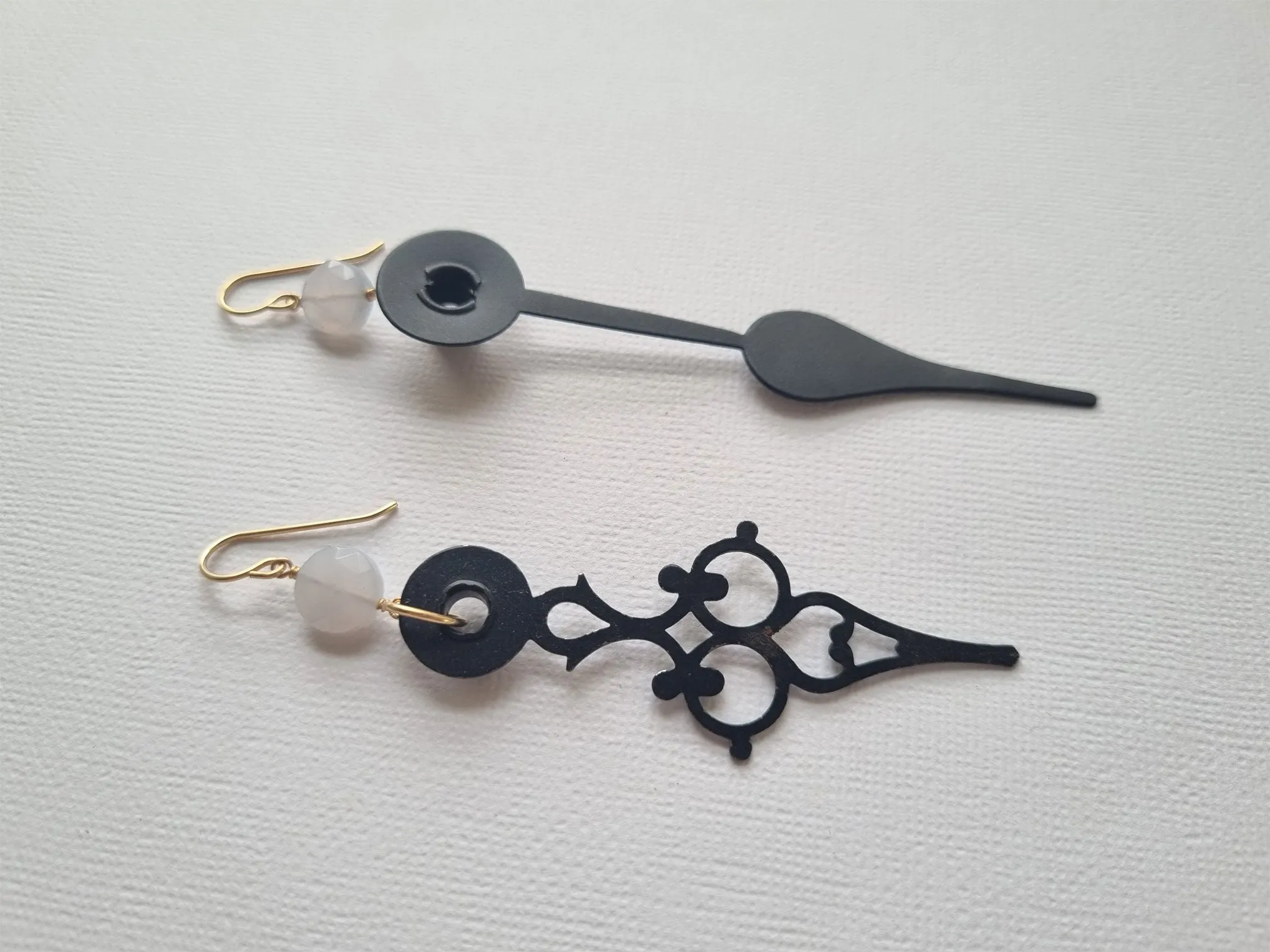 a time for everything | vintage clock hand statement earrings