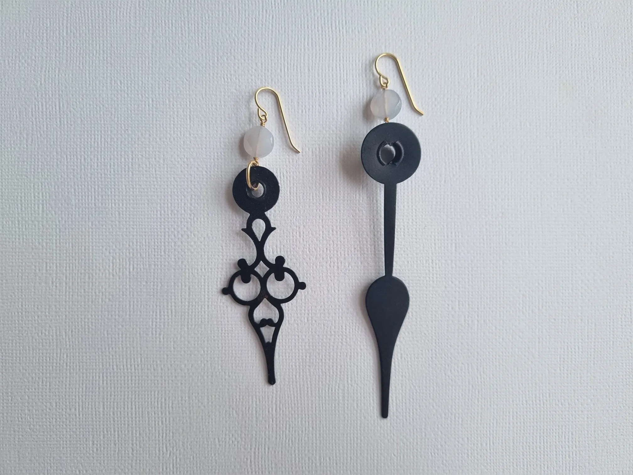 a time for everything | vintage clock hand statement earrings