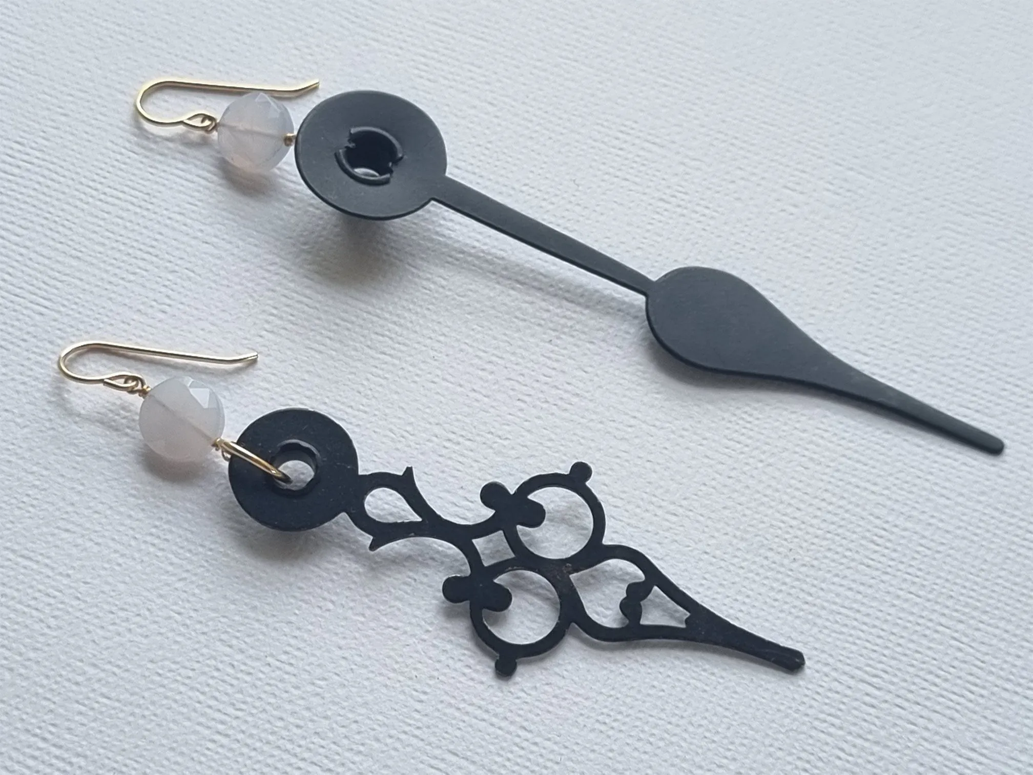 a time for everything | vintage clock hand statement earrings