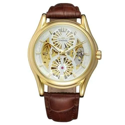 A3 Genuine Leather Strap Automatic Mechanical Watch