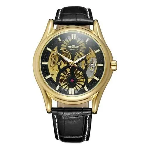 A3 Genuine Leather Strap Automatic Mechanical Watch