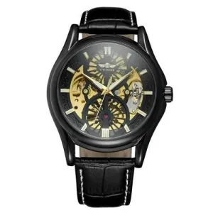 A3 Genuine Leather Strap Automatic Mechanical Watch