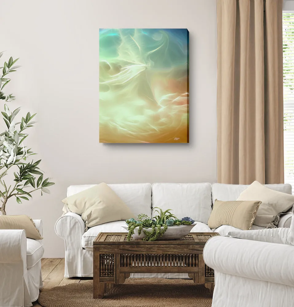 Abstract Art in Warm Pastel Tones, Ethereal Artwork Print, Zen Meditation - Riding out the Storm