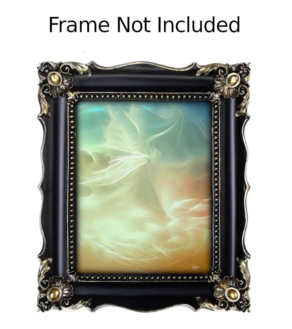 Abstract Art in Warm Pastel Tones, Ethereal Artwork Print, Zen Meditation - Riding out the Storm