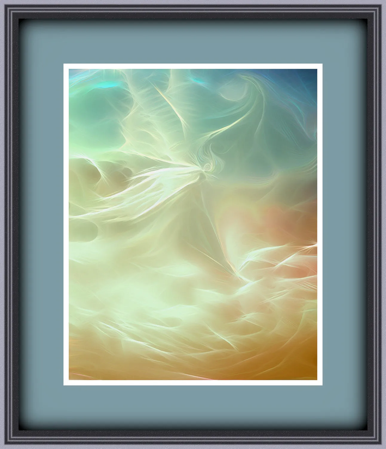 Abstract Art in Warm Pastel Tones, Ethereal Artwork Print, Zen Meditation - Riding out the Storm