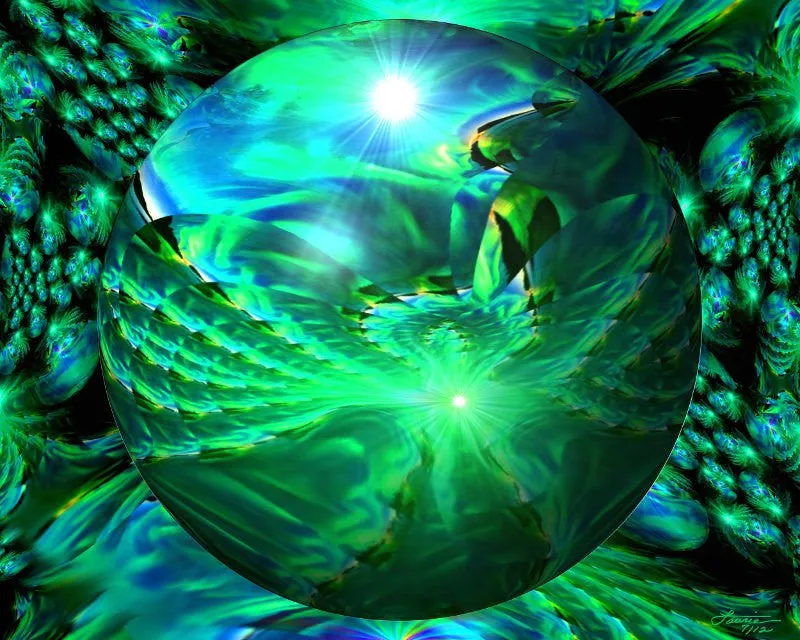 Abstract Wall Decor, Earth Art, Heart Chakra Energy Print, Reiki Inspired Piece, "New Earth"