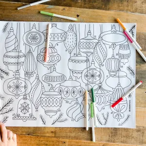 Advent Christmas bulb coloring calendar
