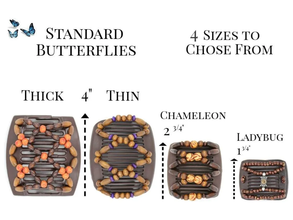 African Butterfly Chameleon Hair Comb - Dupla Blonde 44