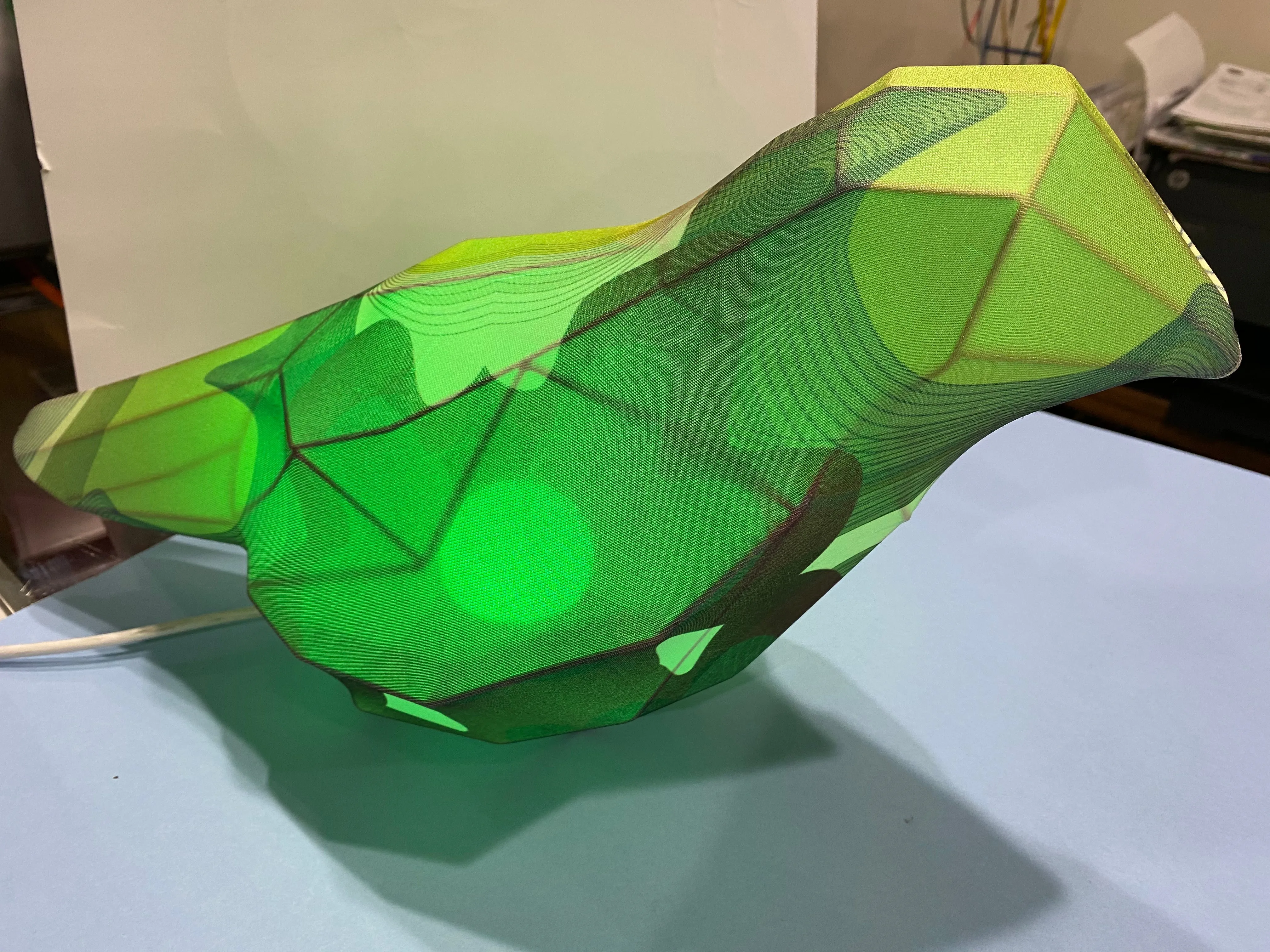 ALESSI-Bird Lamp LED- color changing setting, or set on one color.