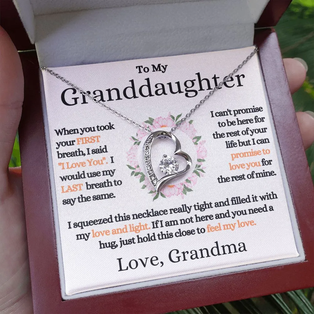 [Almost Sold Out] Granddaughter 14k Gold Heart Necklace - Love, Grandma