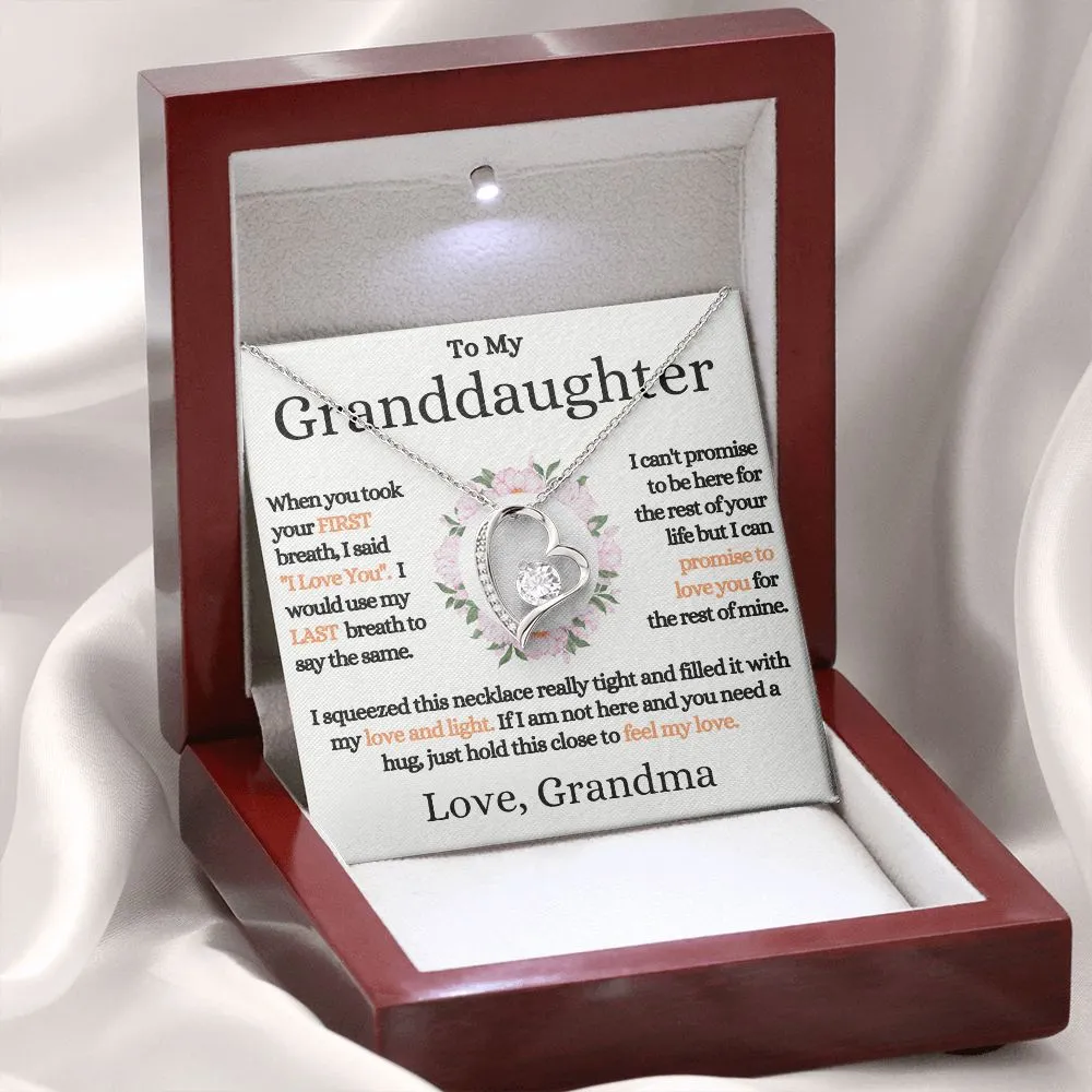 [Almost Sold Out] Granddaughter 14k Gold Heart Necklace - Love, Grandma
